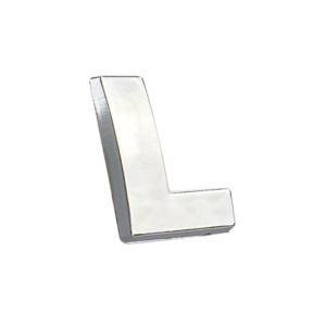 Αυτοκόλλητο Γράμμα Χρωμίου 3D “L” 2.7×2.5cm 1 Τεμάχιο