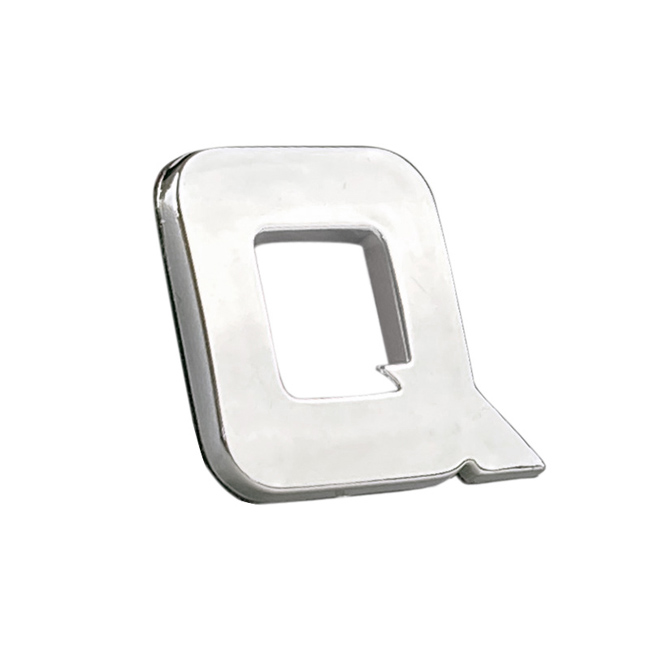 Αυτοκόλλητο Γράμμα Χρωμίου 3D “Q” 2.7×2.5cm 1 Τεμάχιο