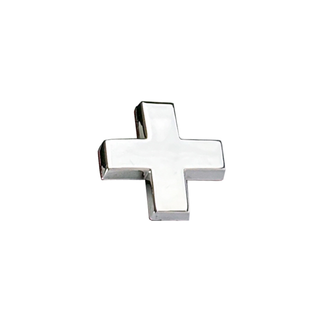 Αυτοκόλλητο Γράμμα Χρωμίου 3D “+” 2.7×2.5cm 1 Τεμάχιο