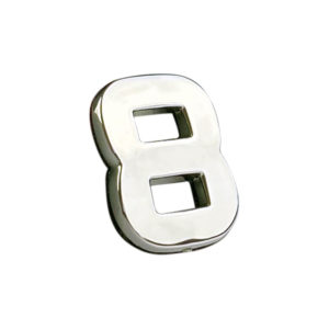 Αυτοκόλλητο Γράμμα Χρωμίου 3D “8” 2.7×2.5cm 1 Τεμάχιο