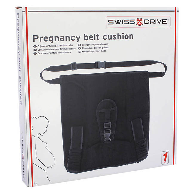 Ζώνη Ασφαλείας Αυτοκινήτου Για Εγκύους "Swiss Drive" Ρυθμιζόμενη & Αντιολισθητικό Μαξιλαράκι Θέσης Από Ύφασμα Alcantara 1 Τεμάχιο - Image 3
