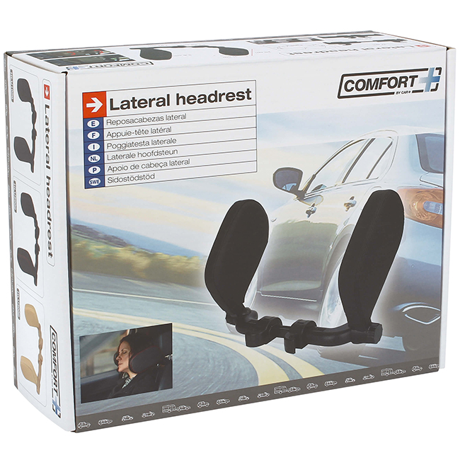 Πλαινά Μαξιλαράκια Προσκέφαλου / Υποστήριξης Λαιμού Memory Foam HLU1000 11x20x3.5cm Μαύρα 1 Τεμάχιο - Image 2