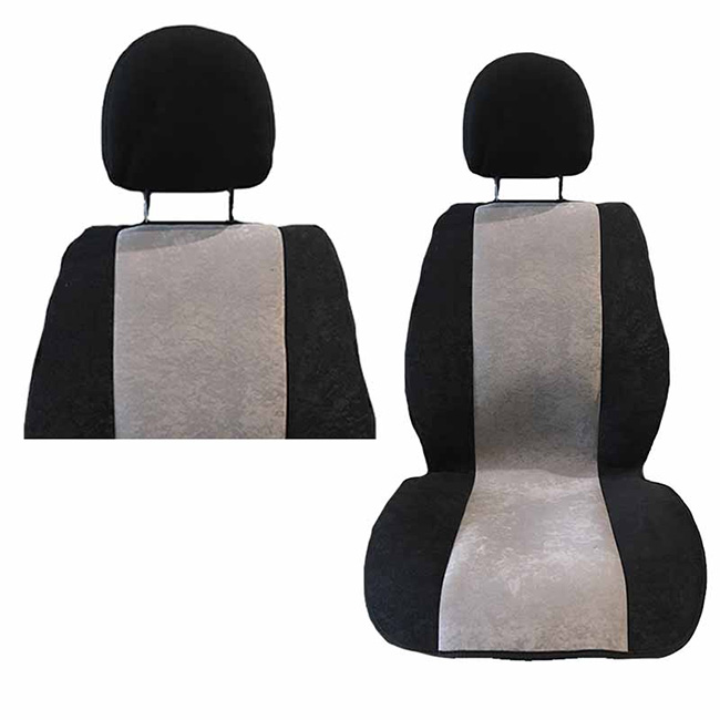 Πλατοκαθίσματα Αυτοκινήτου Alcadara Μαύρο-Γκρι 2 Τεμάχια - Image 3