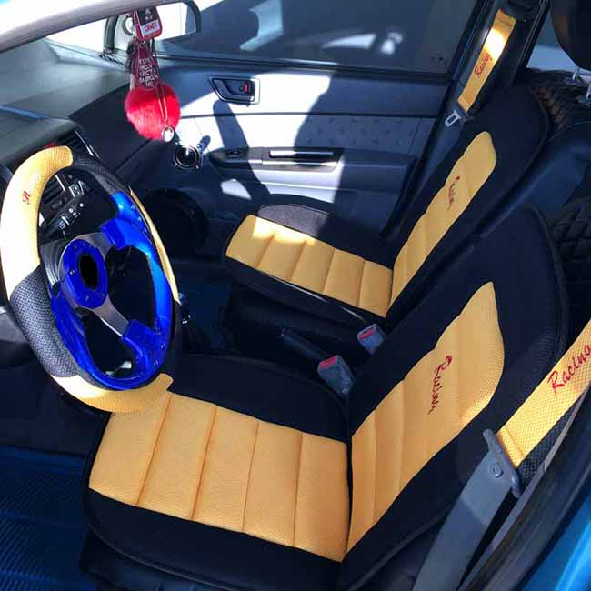Πλατοκαθίσματα Αυτοκινήτου Racing Κίτρινα 5 Τεμάχια - Image 8