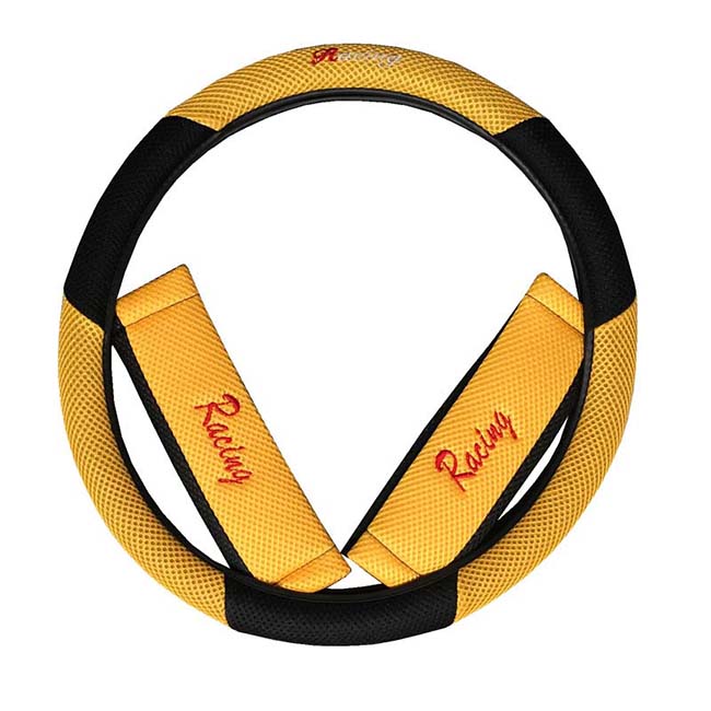 Πλατοκαθίσματα Αυτοκινήτου Racing Κίτρινα 5 Τεμάχια - Image 3