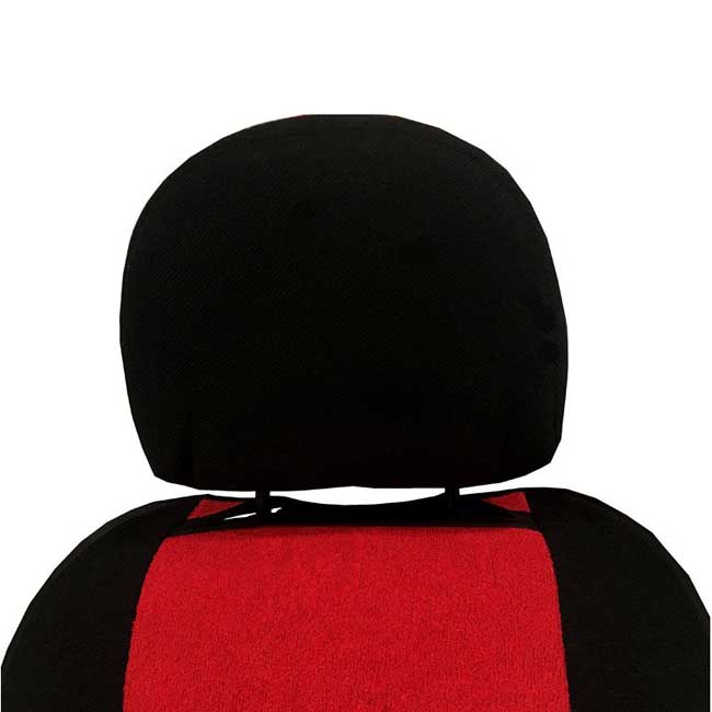 Πλατοκαθίσματα Αυτοκινήτου Πετσετέ Super Fresh Μαύρο-Κόκκινο 2 Τεμάχια - Image 5