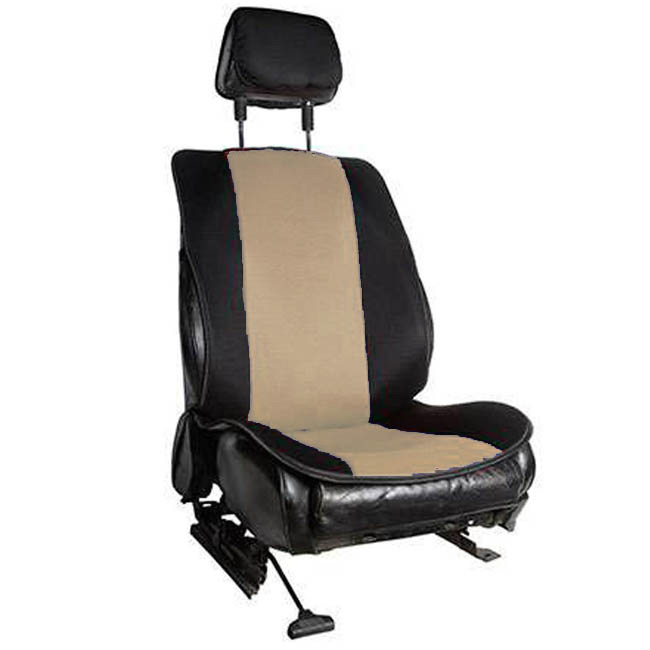 Πλατοκαθίσματα Αυτοκινήτου Alcadara Μαύρο-Μπεζ 2 Τεμάχια - Image 2