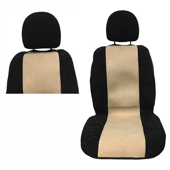 Πλατοκαθίσματα Αυτοκινήτου Alcadara Μαύρο-Μπεζ 2 Τεμάχια - Image 4