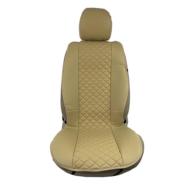 Πλατοκαθίσματα Aυτοκινήτου Δερματίνη Royal Μπεζ 2 Τεμάχια - Image 4