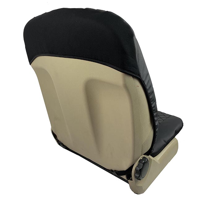 Ημικαλύμματα Καθισμάτων Aυτοκινήτου Δερματίνη Royal Μαύρα Με Μπλε Ραφή Ζευ 2 Τεμάχια - Image 3