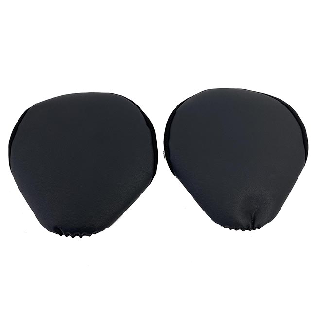 Ημικαλύμματα Καθισμάτων Aυτοκινήτου Δερματίνη Royal Μαύρα Με Μπλε Ραφή Ζευ 2 Τεμάχια - Image 4