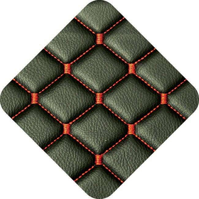 Ημικαλύμματα Καθισμάτων Aυτοκινήτου Δερματίνη Royal Μαύρα Με Κόκκινη Ραφή Ζευ 2 Τεμάχια - Image 2