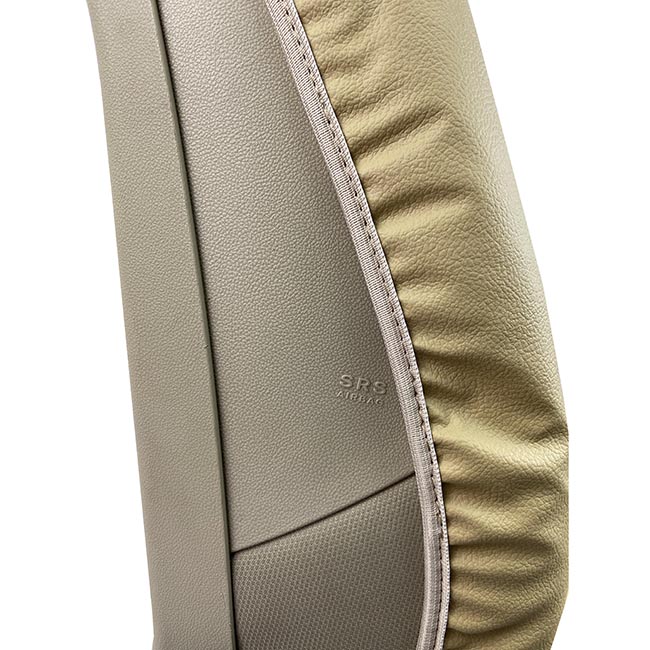 Ημικαλύμματα Καθισμάτων Aυτοκινήτου Δερματίνη Royal Μαύρα Με Κόκκινη Ραφή Ζευ 2 Τεμάχια - Image 9