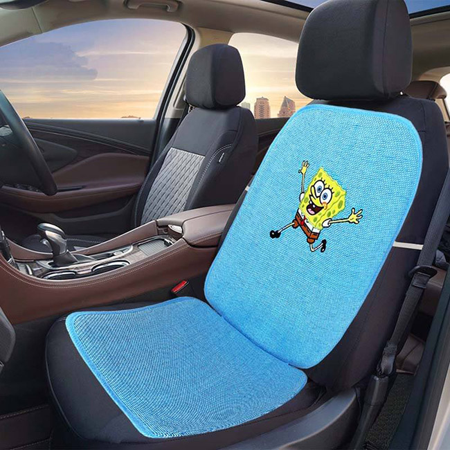 Πλατοκάθισμα Αυτοκινήτου Ψάθα Μπομπ Σφουγγαράκης Τρέχει Για Αγκαλιά Γαλάζιο 1 Τεμάχιο - Image 5