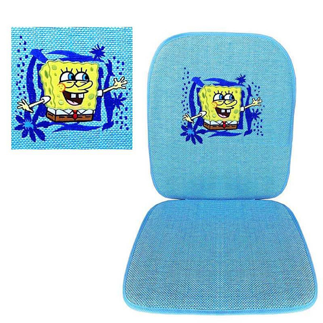 Πλατοκάθισμα Αυτοκινήτου Ψάθα Μπομπ Σφουγγαράκης Χαρούμενος Γαλάζιο 1 Τεμάχιο - Image 2