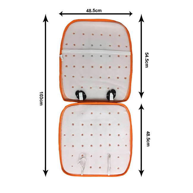 Πλατοκάθισμα Αυτοκινήτου Ψάθα Μπομπ Σφουγγαράκης Tετραγωνοπαντελονής Πορτοκαλί 1 Τεμάχιο - Image 3