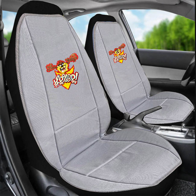 Πλατοκαθίσματα Αυτοκινήτου Διπλής Όψης WB Looney Tunes Μπλε Bugs Bunny - Γκρι Taz 2 Τεμάχια - Image 6