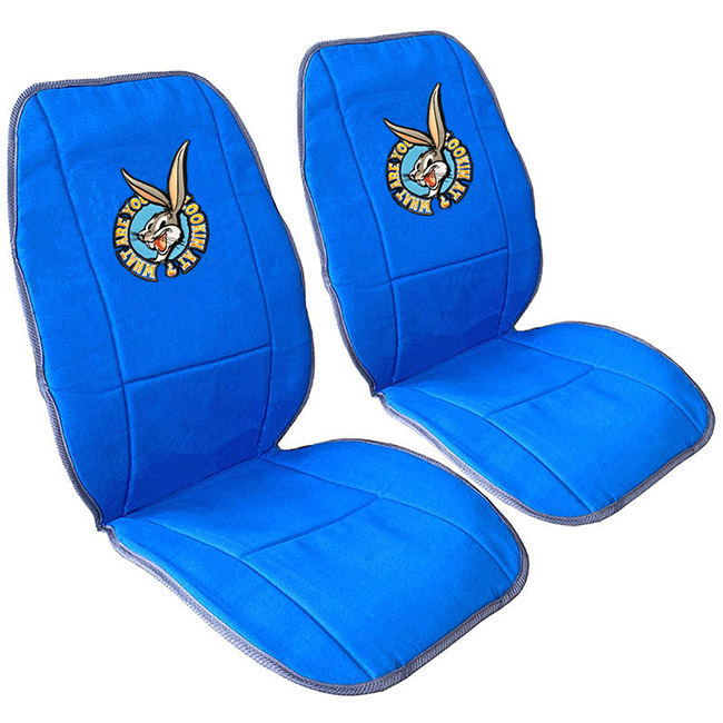 Πλατοκαθίσματα Αυτοκινήτου Διπλής Όψης WB Looney Tunes Μπλε Bugs Bunny - Γκρι Taz 2 Τεμάχια - Image 4