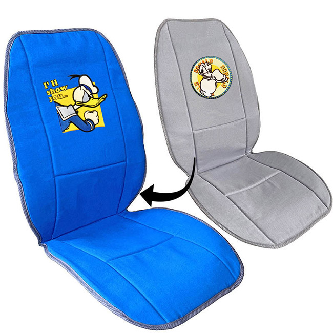 Πλατοκαθίσματα Αυτοκινήτου Διπλής Όψης Disney Mickey Mouse - Donald Duck Μπλε - Γκρι 2 Τεμάχια - Image 9