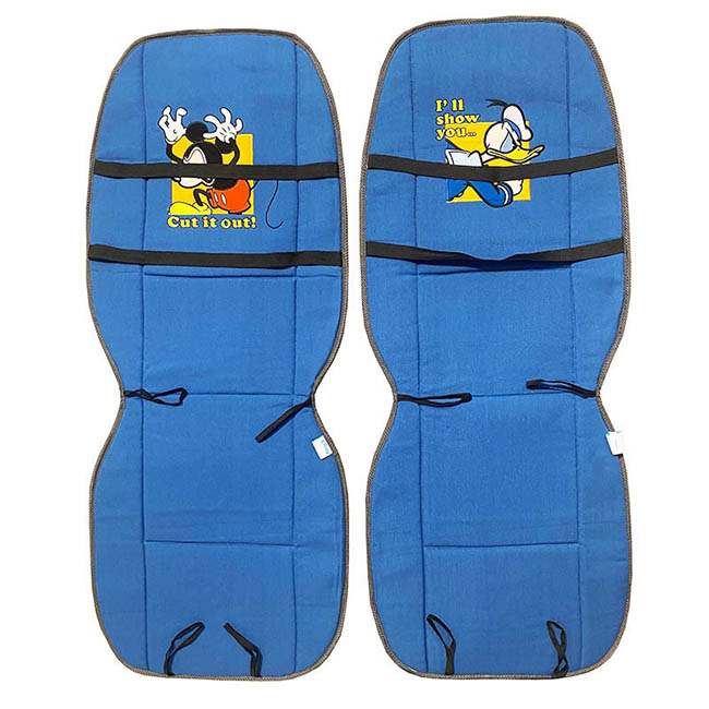 Πλατοκαθίσματα Αυτοκινήτου Διπλής Όψης Disney Mickey Mouse - Donald Duck Μπλε - Γκρι 2 Τεμάχια - Image 7