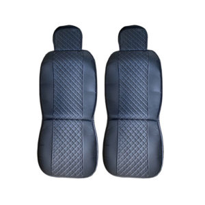 Πλατοκαθίσματα Αυτοκινήτου Elegance Δερματίνη Μαύρη Με Γκρι Ραφή 2 Τεμάχια