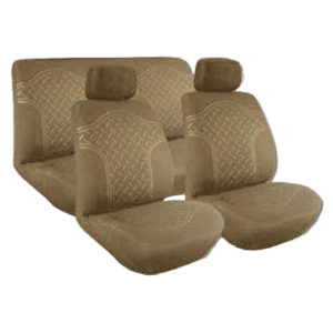 Καλύμματα Αυτοκινήτου Road Racer 60/40 Μπεζ Σετ 8 Τεμάχια