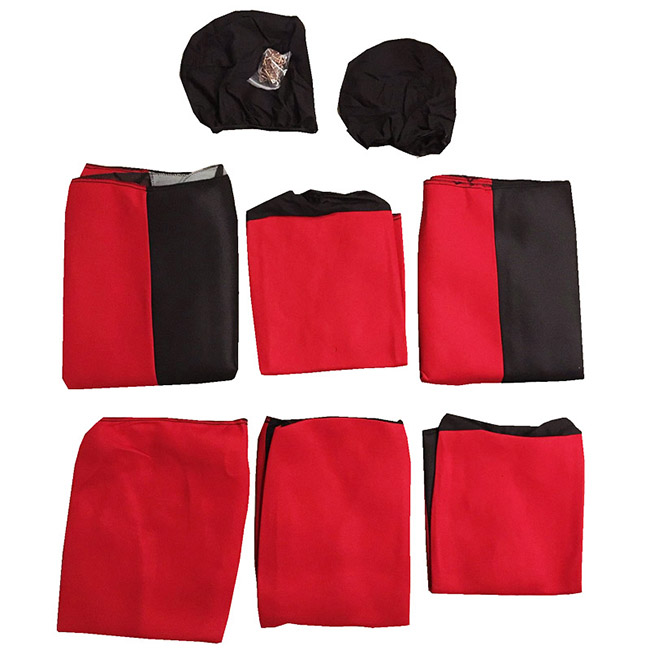 Καλύμματα Αυτοκινήτου Smart Style Μαύρο-Κόκκινο Σετ 8 Τεμάχια - Image 2