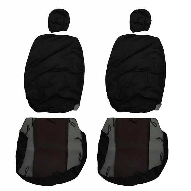 Καλύμματα Αυτοκινήτου Smart Style Μαύρο-Κόκκινο Σετ 8 Τεμάχια - Image 4