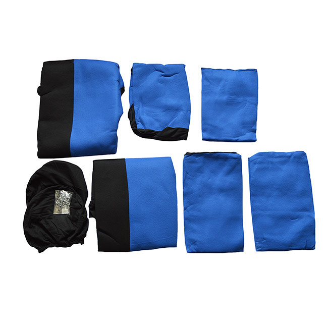 Καλύμματα Αυτοκινήτου Smart Style Μαύρο-Μπλε Σετ 8 Τεμάχια - Image 5