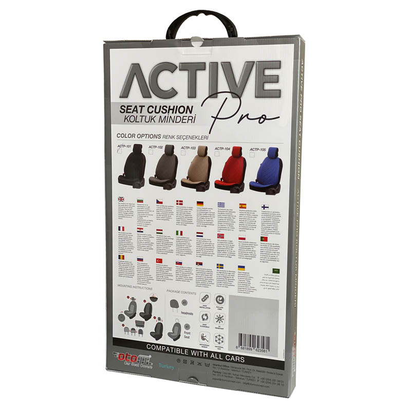 Πλατοκάθισμα Αυτοκινήτου Otom Active Pro Ύφασμα Τύπου Lacoste Ανάγλυφο Καπιτονέ Μπλε ACTP-105 1 Τεμάχιο - Image 3