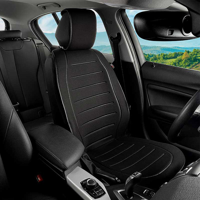 Πλατοκάθισμα Αυτοκινήτου Otom Active Line Ύφασμα Τύπου Lacoste Ανάγλυφο Καπιτονέ Μαύρο ACTL-101 1 Τεμάχιο - Image 6