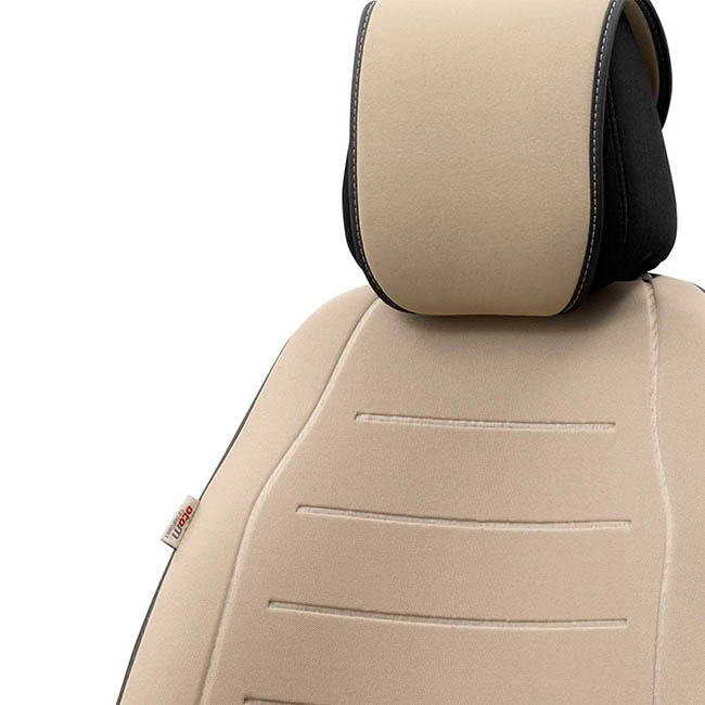 Πλατοκάθισμα Αυτοκινήτου Otom Active Line Ύφασμα Τύπου Lacoste Ανάγλυφο Μπεζ ACTL-103 1 Τεμάχιο - Image 3