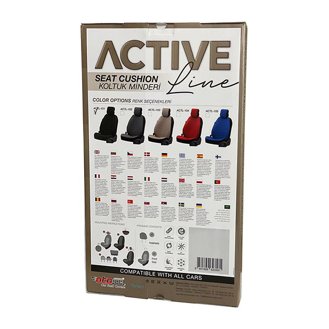 Πλατοκάθισμα Αυτοκινήτου Otom Active Line Ύφασμα Τύπου Lacoste Ανάγλυφο Κόκκινο ACTL-104 1 Τεμάχιο - Image 6