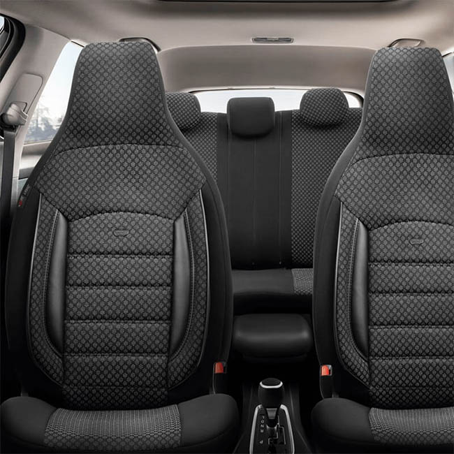 Καλύμματα Αυτοκινήτου Otom Sport Plus City Design Universal Βαμβακερό Ύφασμα / Rachel / Δερματίνη Σετ Εμπρός / Πίσω Με Ενσωματωμένα Προσκέφαλα Μαύρο SPTPLS-101CTY 11 Τεμαχίων - Image 6