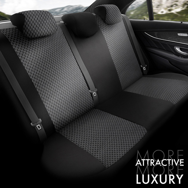 Καλύμματα Αυτοκινήτου Otom Toro Design Universal Βαμβακερό Ύφασμα / Δερματίνη Σετ Εμπρός / Πίσω Μαύρο - Μπλε ΤRΟ-903 11 Τεμάχια - Image 9