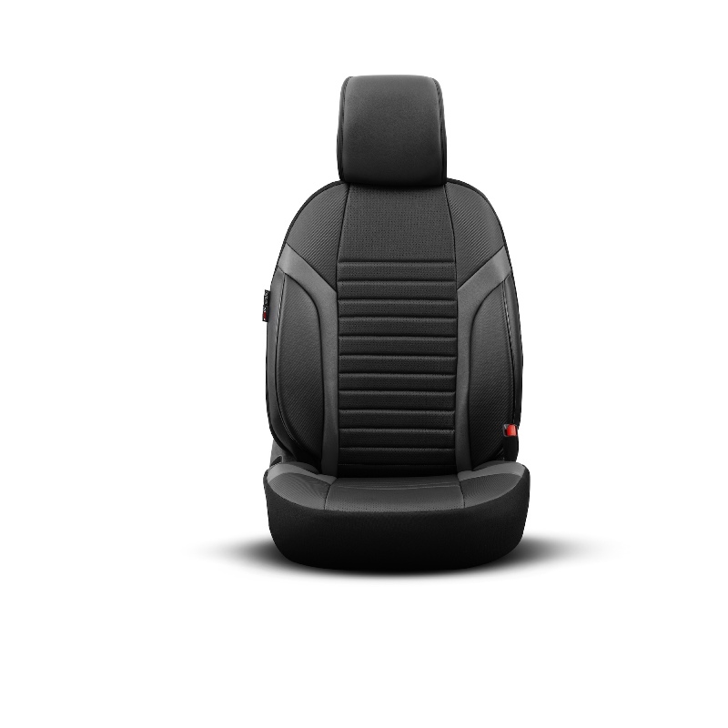 Καλύμματα Αυτοκινήτου Otom Coral Design Universal Full Δερματίνη Σετ Εμπρός / Πίσω Μαύρο / Γκρι CRΑL-106 11 Τεμαχίων - Image 10