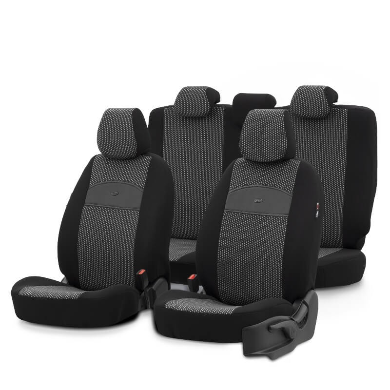 Καλύμματα Αυτοκινήτου Otom Smart Design Universal Ύφασμα / Δερματίνη Σετ Εμπρός / Πίσω Μαύρο SLΤSΜΤ101-ΝΖ 11 Τεμάχια