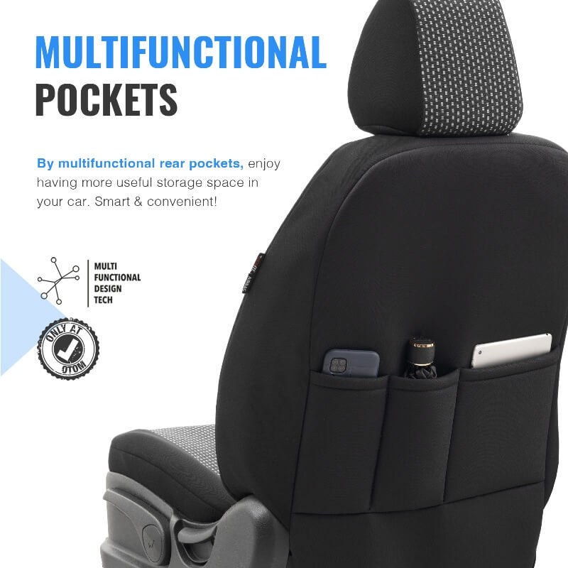 Καλύμματα Αυτοκινήτου Otom Smart Design Universal Ύφασμα / Δερματίνη Σετ Εμπρός / Πίσω Μαύρο SLΤSΜΤ101-ΝΖ 11 Τεμάχια - Image 4