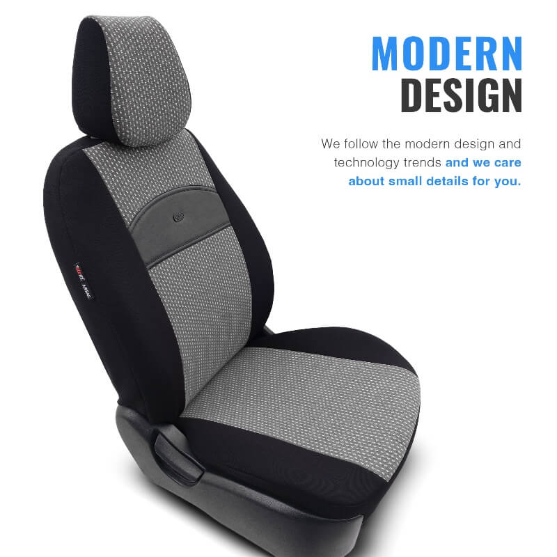 Καλύμματα Αυτοκινήτου Otom Smart Design Universal Ύφασμα / Δερματίνη Σετ Εμπρός / Πίσω Μαύρο / Γκρι SLTSMT102-NZ 11 Τεμαχίων - Image 4