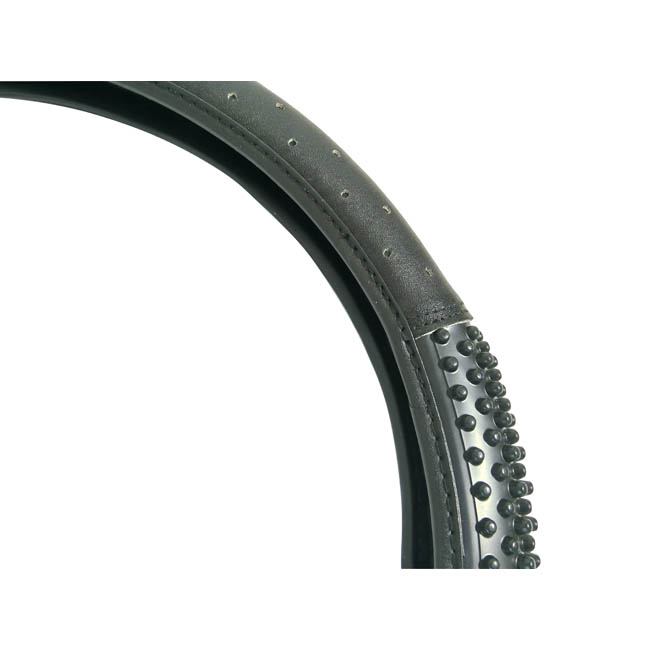 Κάλυμμα Τιμονιού Αυτοκινήτου Δερμάτινο SJ-450B Μαύρο Large 40cm 1 Τεμάχιο - Image 2