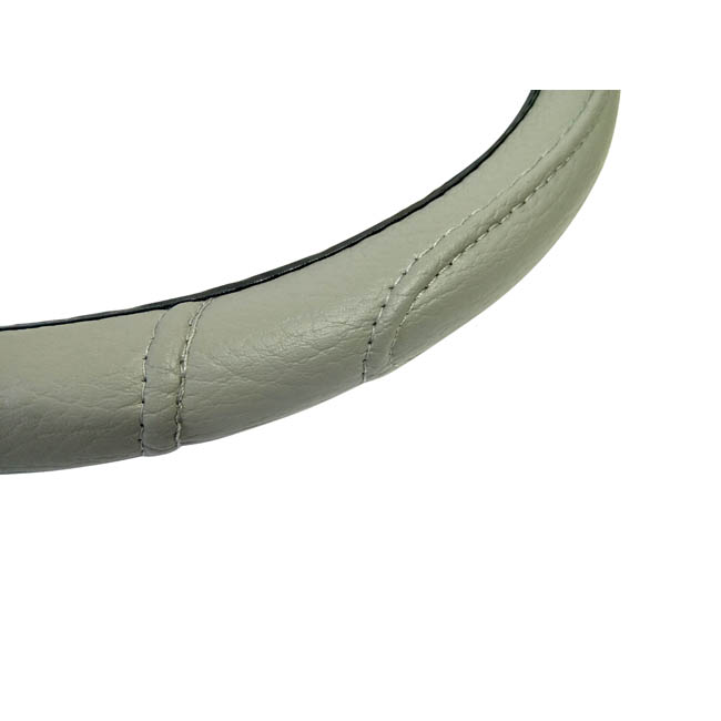 Κάλυμμα Τιμονιού Αυτοκινήτου Δερματίνη Με Γαζιά Γκρι Small 36cm 1 Τεμάχιο - Image 3