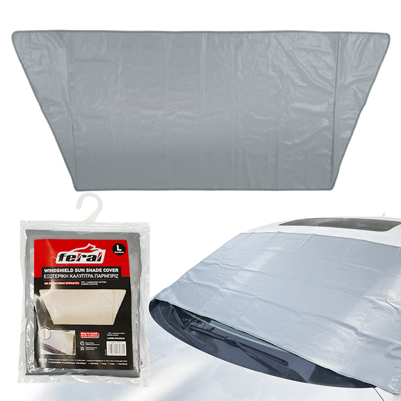 Ηλιοπροστασία Καλύπτρα Παρμπρίζ Large 214*96cm Με Ενισχυμένη Επένδυση 320GSM Feral 1 Τεμάχιο