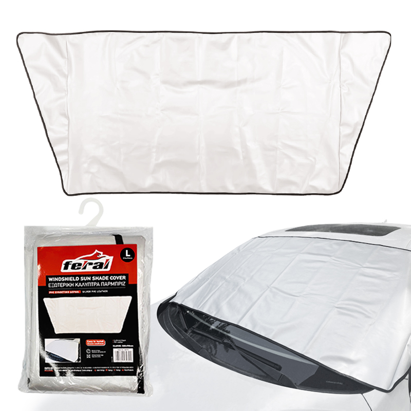 Ηλιοπροστασία Καλύπτρα Παρμπρίζ Large 214*96cm PVC Συνθετικό Δέρμα Feral 1 Τεμάχιο