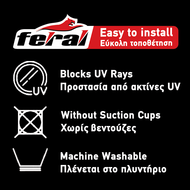 Ηλιοπροστασία Καλύπτρα Παρμπρίζ Small 208*80cm PVC Συνθετικό Δέρμα Feral 1 Τεμάχιο - Image 5