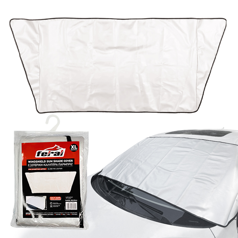 Ηλιοπροστασία Καλύπτρα Παρμπρίζ XLarge 280*110cm PVC Συνθετικό Δέρμα Feral 1 Τεμάχιο