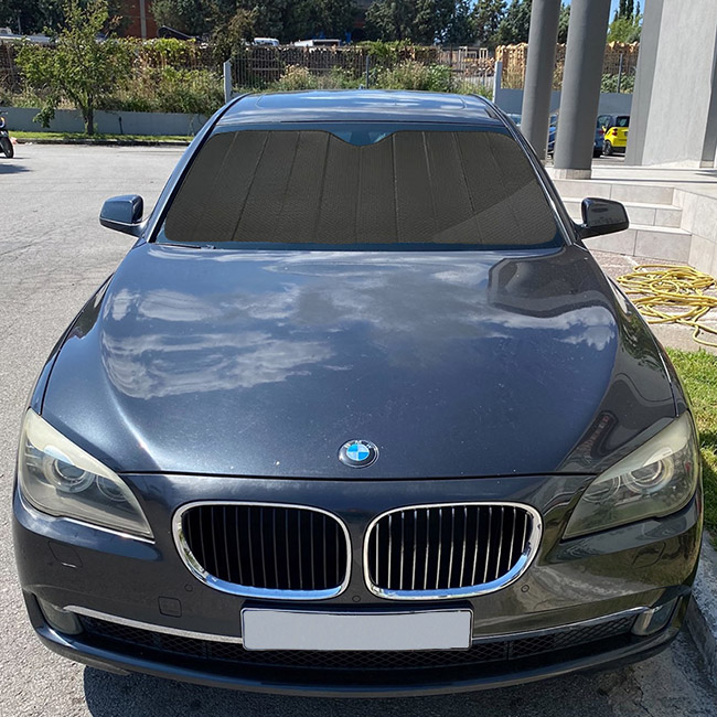 Ηλιοπροστασία Παρμπρίζ Αλουμινίου ''Black'' Feral Μαύρο Matte X-Large 145x80cm 1 Τεμάχιο - Image 5