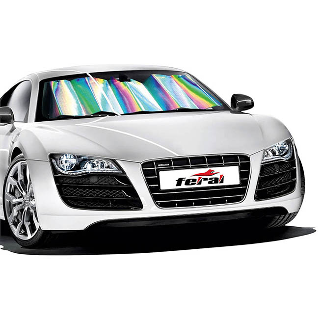 Ηλιοπροστασία Παρμπρίζ Αλουμινίου Laser Ιριδίζουσα Feral Medium Feral 145x60cm 1 Τεμάχιο - Image 8