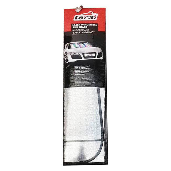 Ηλιοπροστασία Παρμπρίζ Αλουμινίου Laser Ιριδίζουσα Feral X-Large145x80cm 1 Τεμάχιο - Image 2