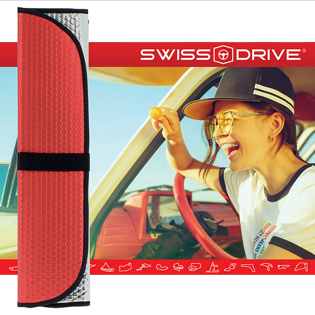 Ηλιοπροστασία Παρμπρίζ Αλουμινίου Κόκκινο Matte Large ΜΑΤΤRED 145x70cm 1 Τεμάχιο - Image 8