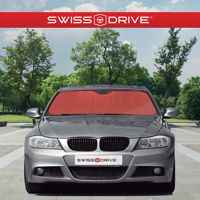 Ηλιοπροστασία Παρμπρίζ Αλουμινίου Κόκκινο Matte Large ΜΑΤΤRED 145x70cm 1 Τεμάχιο - Image 5